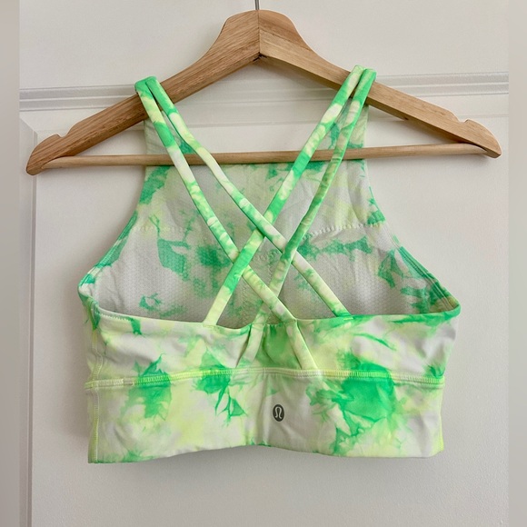 Lululemon Energy Bra High Neck Long Line Shibori *Medium Support B-D - Size 6 - Picture 3 of 11